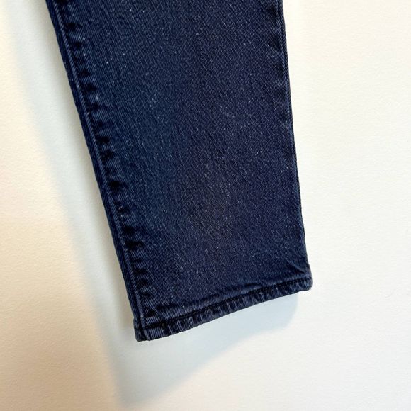 Levi's Womens Wedgie Jeans Size 31 Dark Wash Speckled Print Button-fly High-rise - Picture 2 of 14